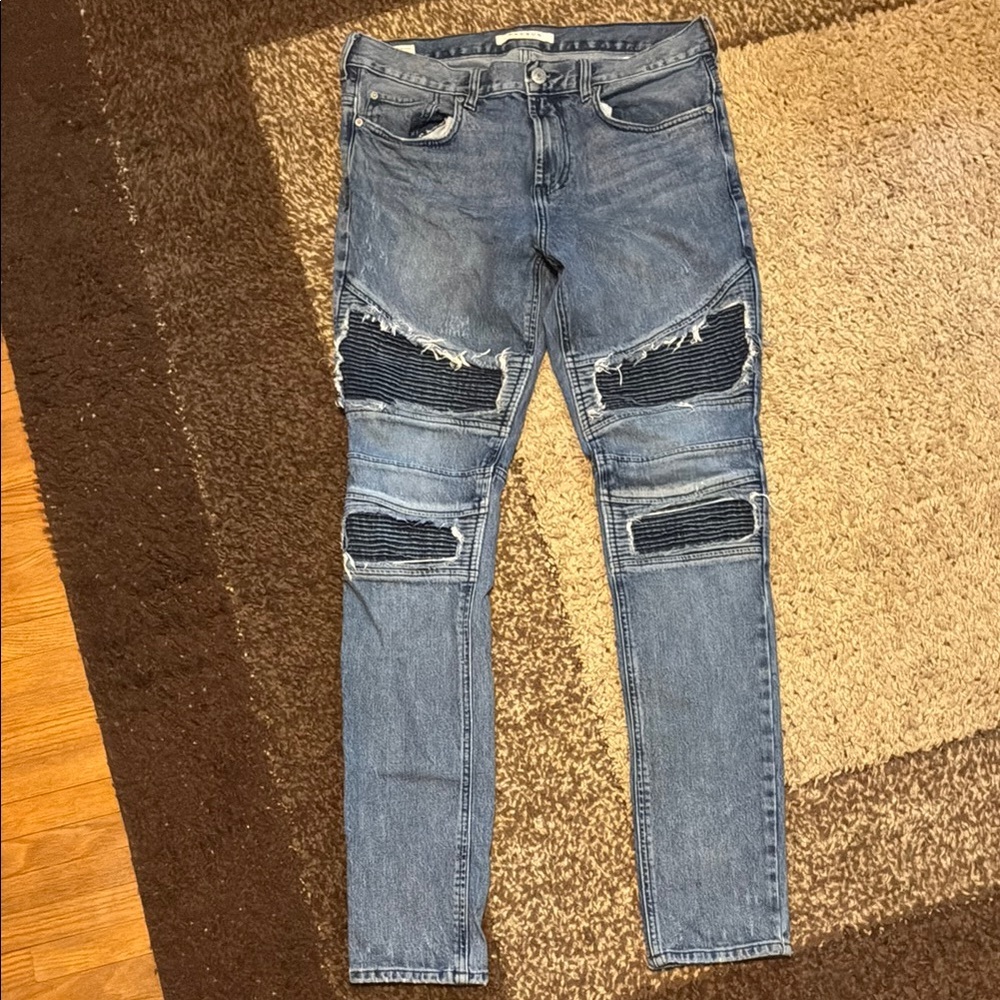 PacSun Blue Skinny Distressed Jeans